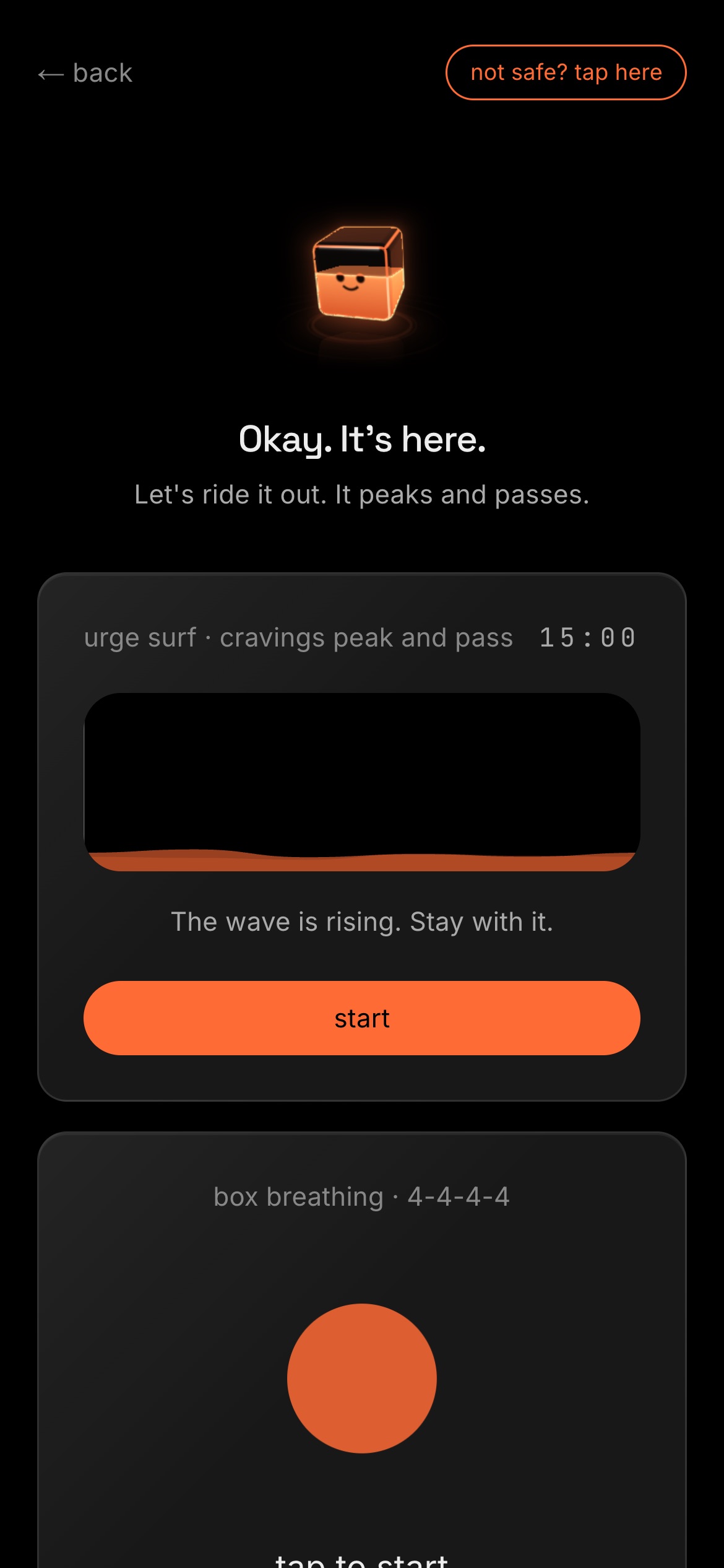 Breathing exercise — one move now