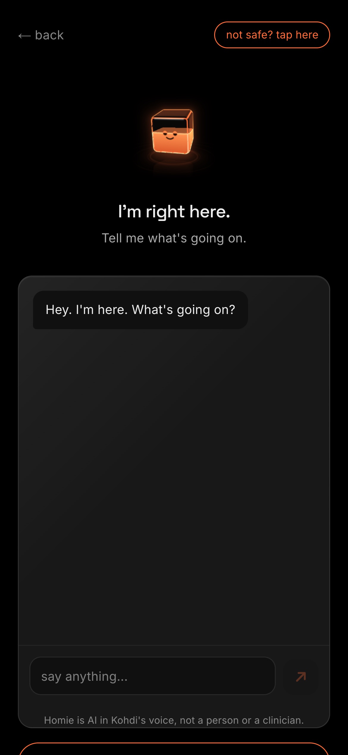 Homie SOS — talk to the Homie now, no login required
